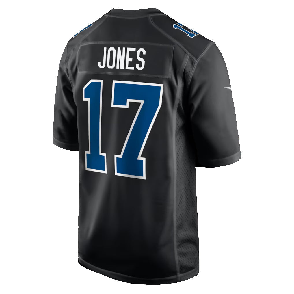 tocy IN.Colts #17 Daniel Jones Player Carbon Black Fashion Game Stitched Jerseys