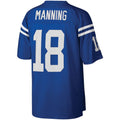 tocy IN.Colts #18 Peyton Manning Mitchell & Ness Royal Big & Tall Retired Player Replica Stitched Jerseys
