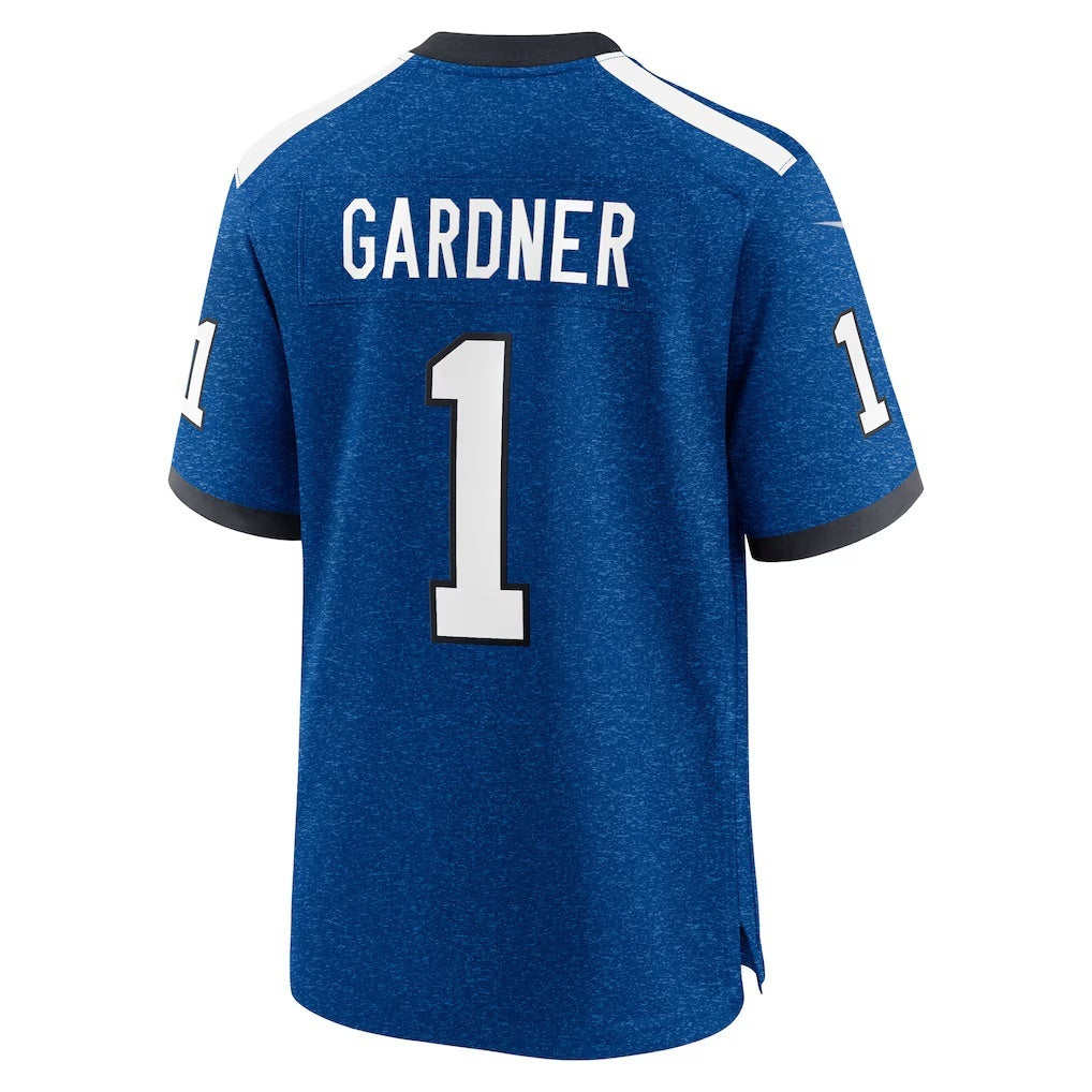 tocy IN.Colts #1 Ahmad Sauce Gardner Heather Royal Alternate 2 Indiana Nights Game Stitched Jerseys