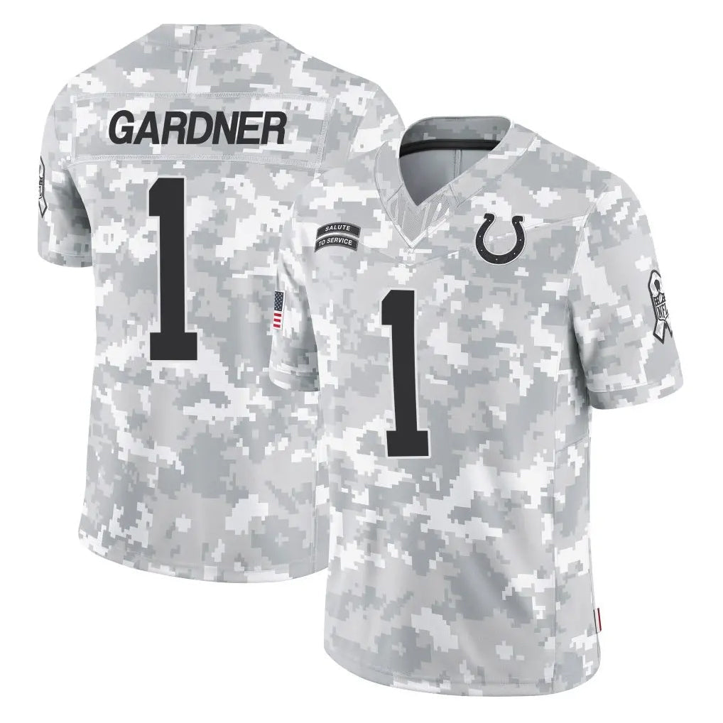 tocy IN.Colts #1 Sauce Gardner Player Arctic Camo Salute To Service Limited Game Stitched Jerseys