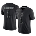 tocy IN.Colts #1 Sauce Gardner Player Black Reflective Limited Game Stitched Jerseys