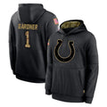 tocy IN.Colts #1 Sauce Gardner Player Black Salute to Service Hoodies Limited Game Stitched Jerseys
