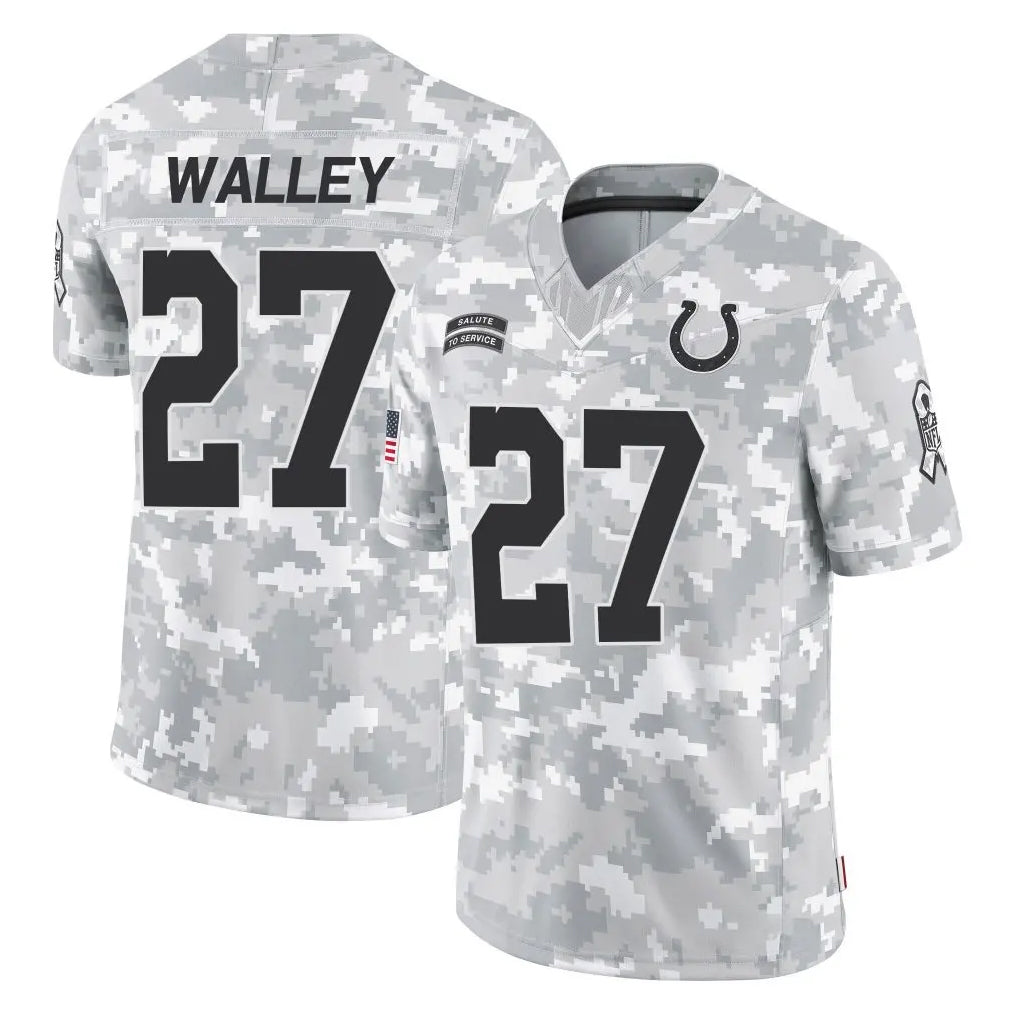 tocy IN.Colts #27 Justin Walley Player Arctic Camo Salute To Service Limited Game Stitched Jerseys