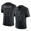 tocy IN.Colts #27 Justin Walley Player Black Reflective Limited Game Stitched Jerseys