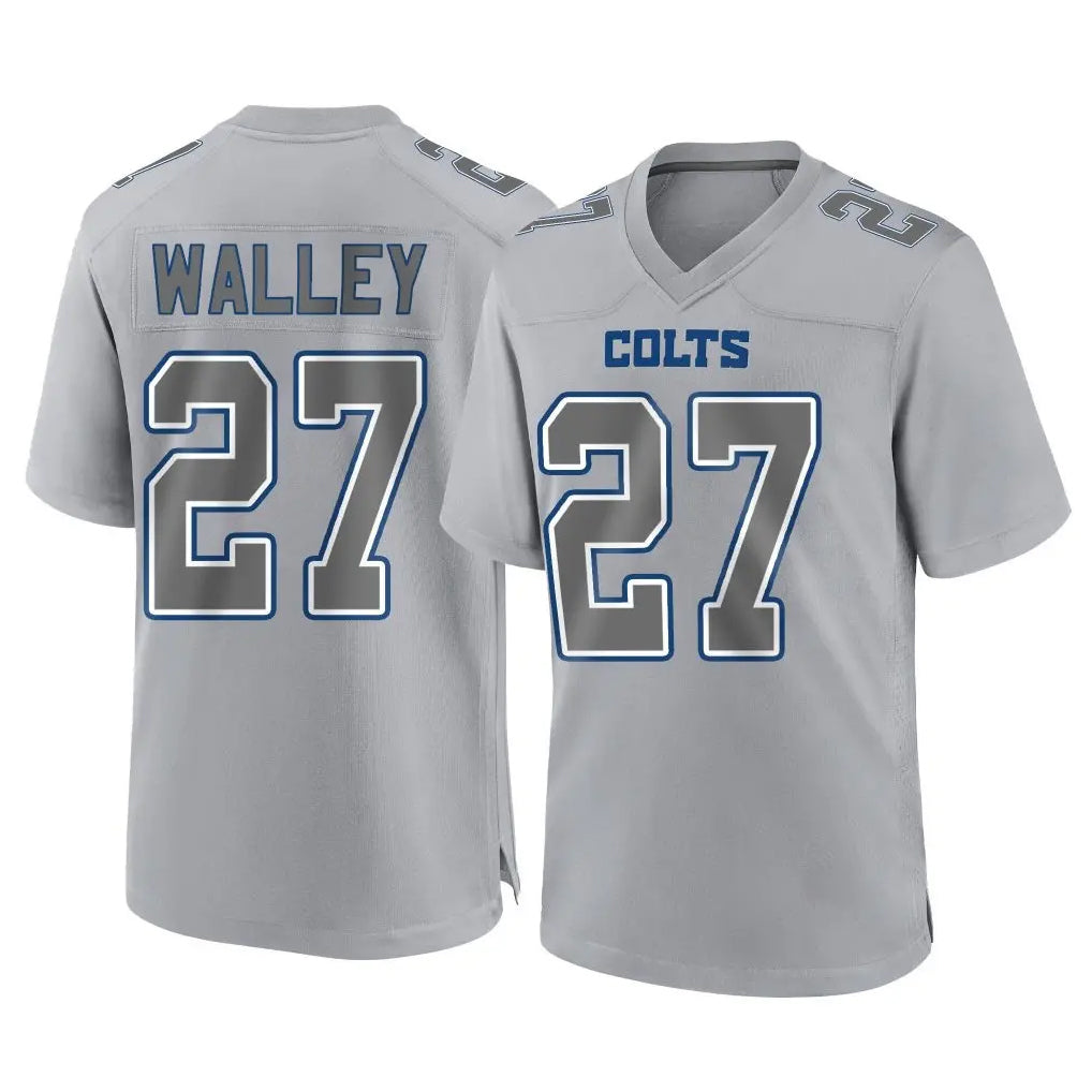 tocy IN.Colts #27 Justin Walley Player Gray Atmosphere Fashion Home Game Stitched Jerseys