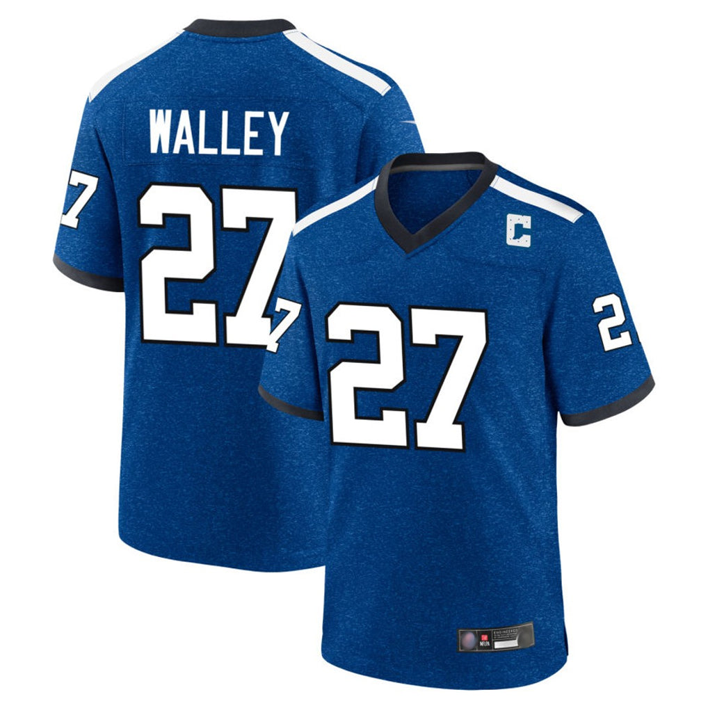tocy IN.Colts #27 Justin Walley Player Royal Alternate Indiana Nights Home Game Stitched Jerseys