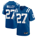 tocy IN.Colts #27 Justin Walley Player Royal Home Game Stitched Jerseys