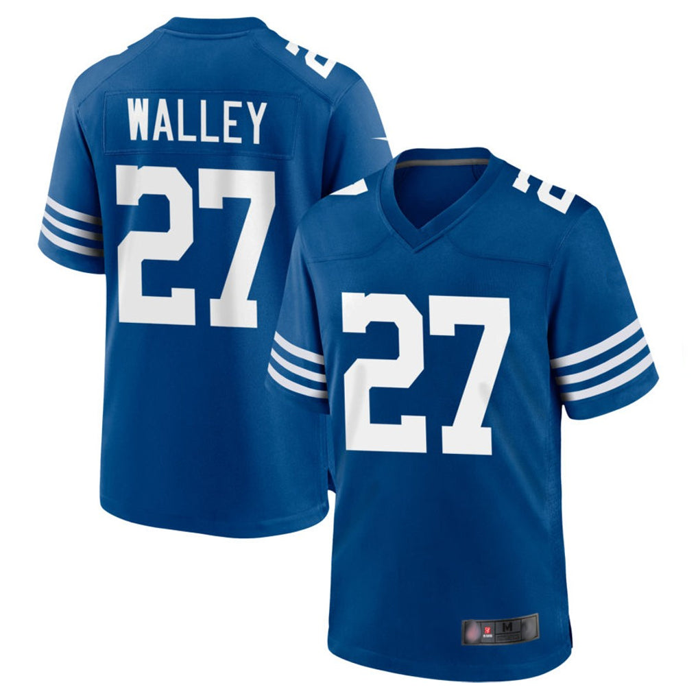 tocy IN.Colts #27 Justin Walley Player Royal Limited Home Game Stitched Jerseys
