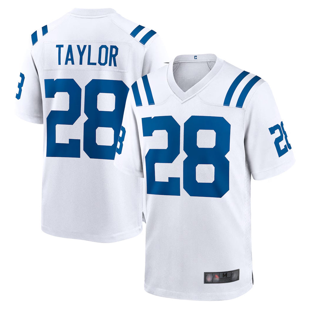 tocy IN.Colts #28 Jonathan Taylor Player White Home Game Stitched Jerseys