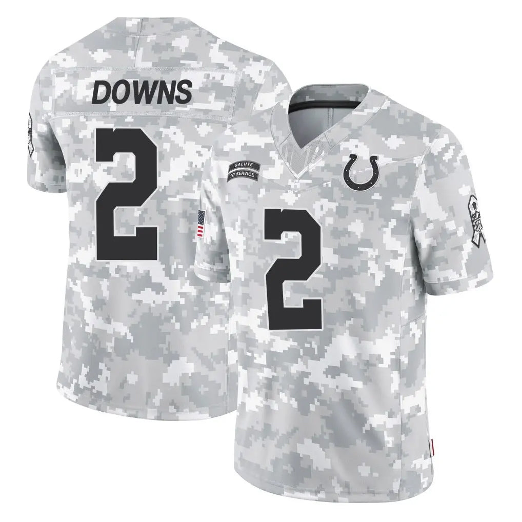tocy IN.Colts #2 Josh Downs Player Arctic Camo Salute To Service Limited Game Stitched Jerseys