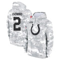 tocy IN.Colts #2 Josh Downs Player Arctic Camo Salute to Service Hoodies Limited Game Stitched Jerseys