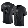 tocy IN.Colts #2 Josh Downs Player Black Reflective Limited Game Stitched Jerseys