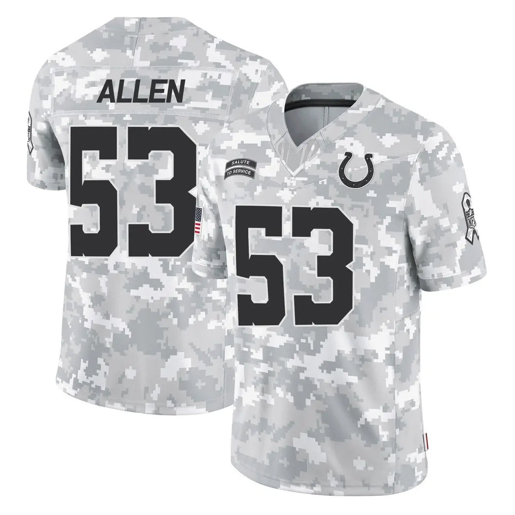 tocy IN.Colts #53 CJ Allen Player Arctic Camo Salute To Service Limited Game Stitched Jerseys