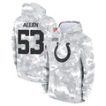 tocy IN.Colts #53 CJ Allen Player Arctic Camo Salute to Service Hoodies Limited Game Stitched Jerseys