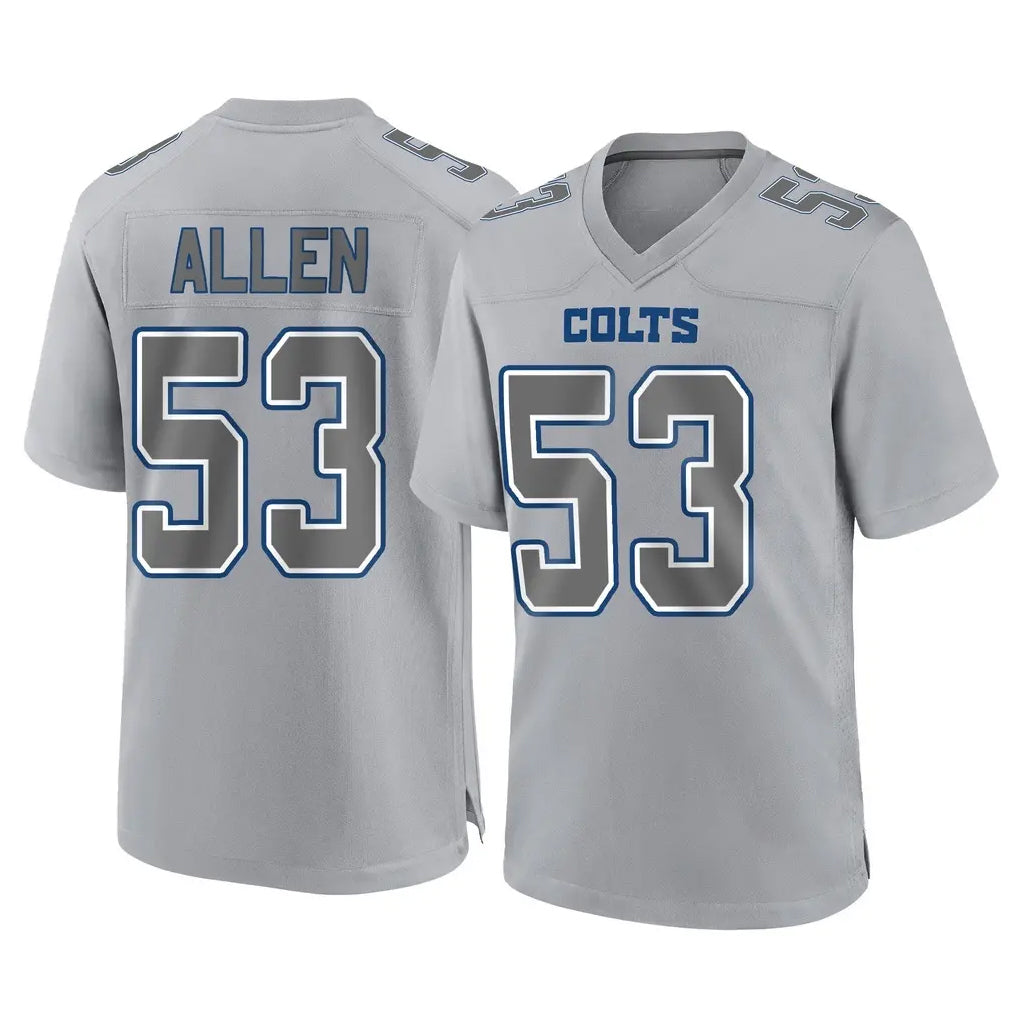 tocy IN.Colts #53 CJ Allen Player Gray Atmosphere Fashion Home Game Stitched Jerseys