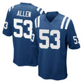 tocy IN.Colts #53 CJ Allen Player Royal Home Game Stitched Jerseys