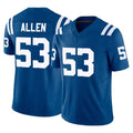 tocy IN.Colts #53 CJ Allen Player Royal Limited Vapor F.U.S.E. Home Game Stitched Jerseys