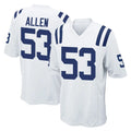 tocy IN.Colts #53 CJ Allen Player White Home Game Stitched Jerseys