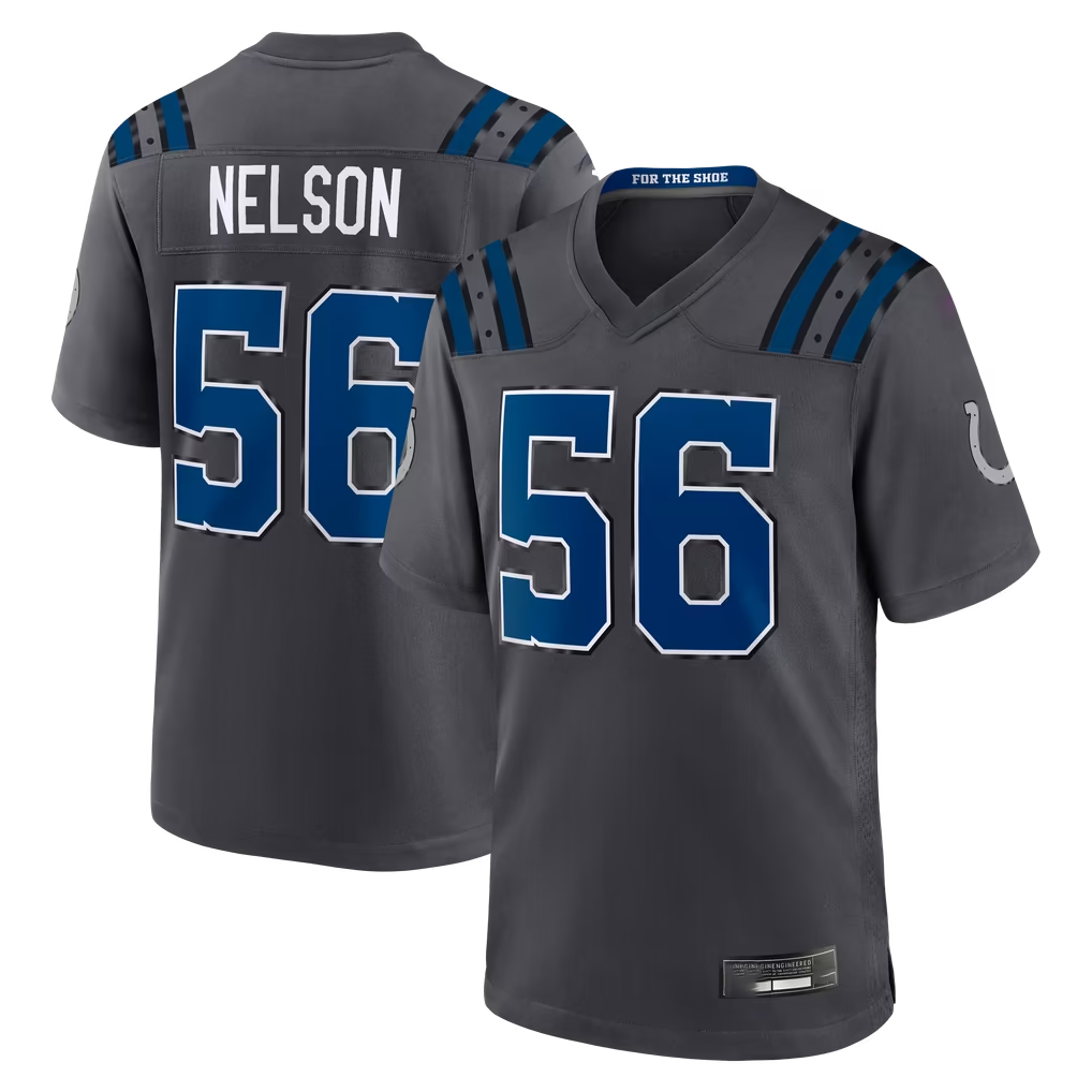 Tocy IN.Colts #56 Quenton Nelson Anthracite 2026 Rivalries Collection Game Stitched Jerseys