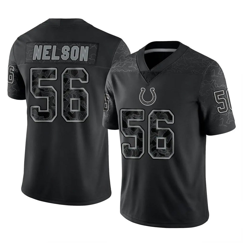 tocy IN.Colts #56 Quenton Nelson Player Black Reflective Limited Game Stitched Jerseys
