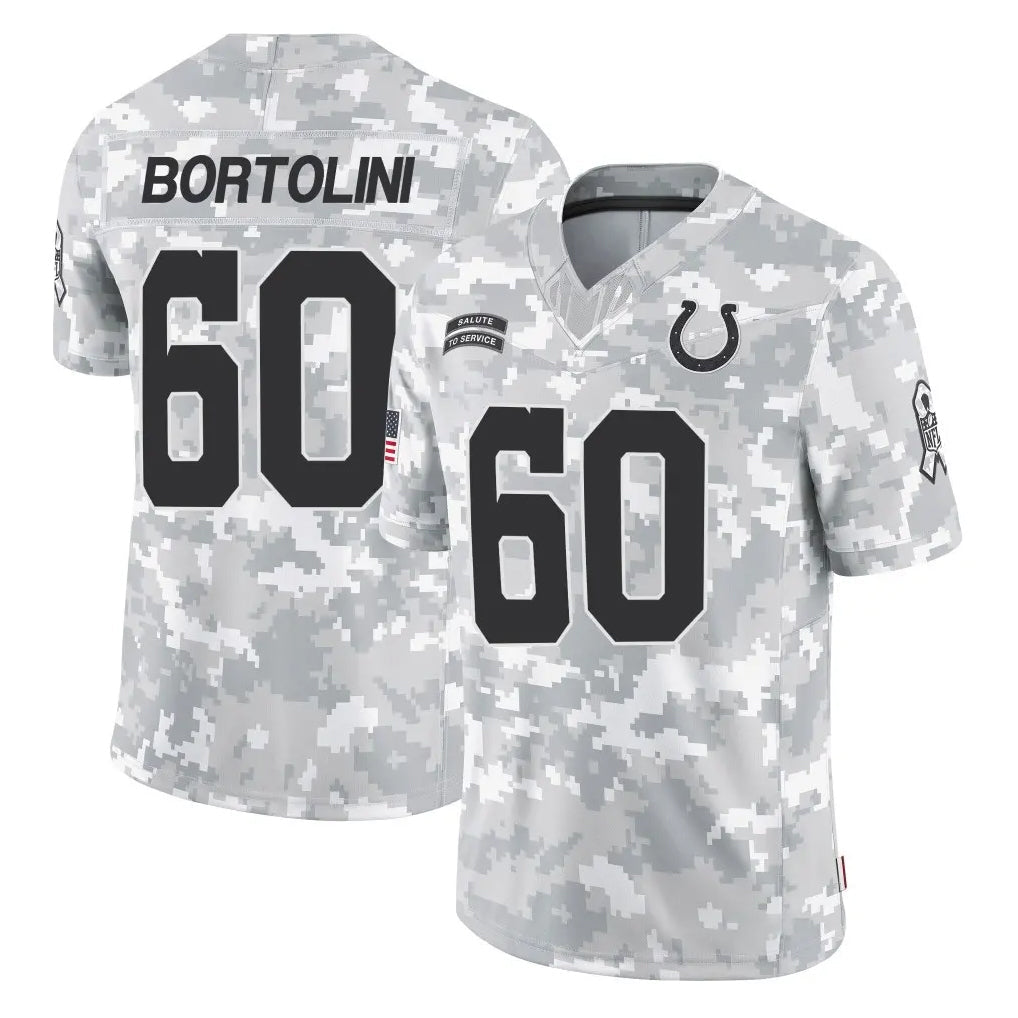 tocy IN.Colts #60 Tanor Bortolini Player Arctic Camo Salute To Service Limited Game Stitched Jerseys