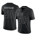 tocy IN.Colts #60 Tanor Bortolini Player Black Reflective Limited Game Stitched Jerseys