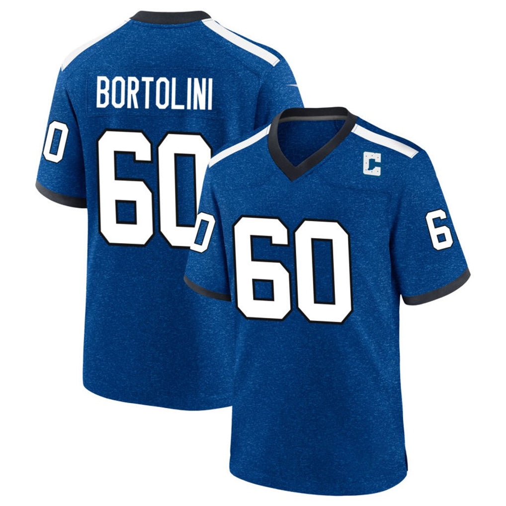 tocy IN.Colts #60 Tanor Bortolini Player Royal Alternate Indiana Nights Home Game Stitched Jerseys