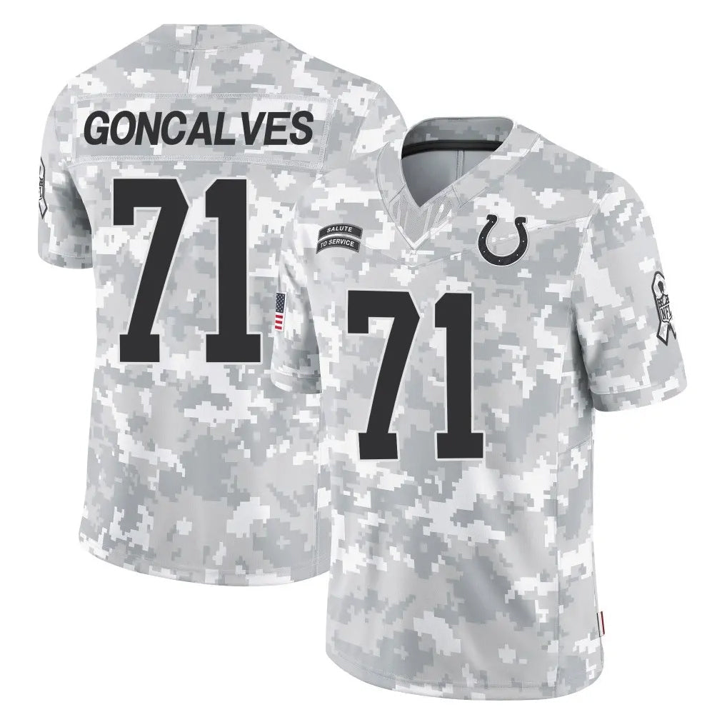 tocy IN.Colts #71 Matt Goncalves Player Arctic Camo Salute To Service Limited Game Stitched Jerseys