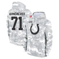 tocy IN.Colts #71 Matt Goncalves Player Arctic Camo Salute to Service Hoodies Limited Game Stitched Jerseys
