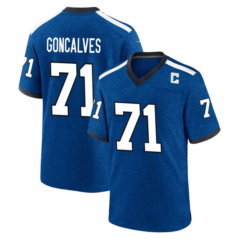 tocy IN.Colts #71 Matt Goncalves Player Royal Alternate Indiana Nights Home Game Stitched Jerseys