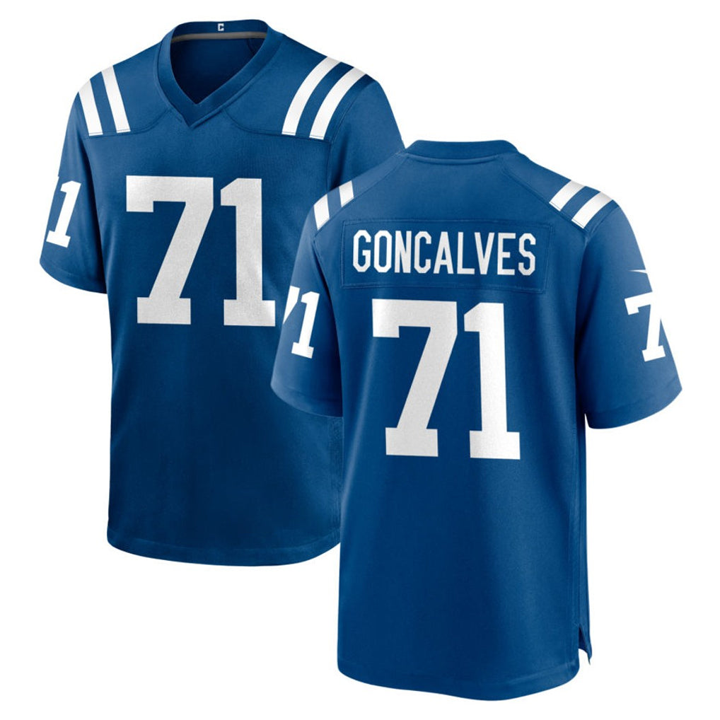 tocy IN.Colts #71 Matt Goncalves Player Royal Home Game Stitched Jerseys