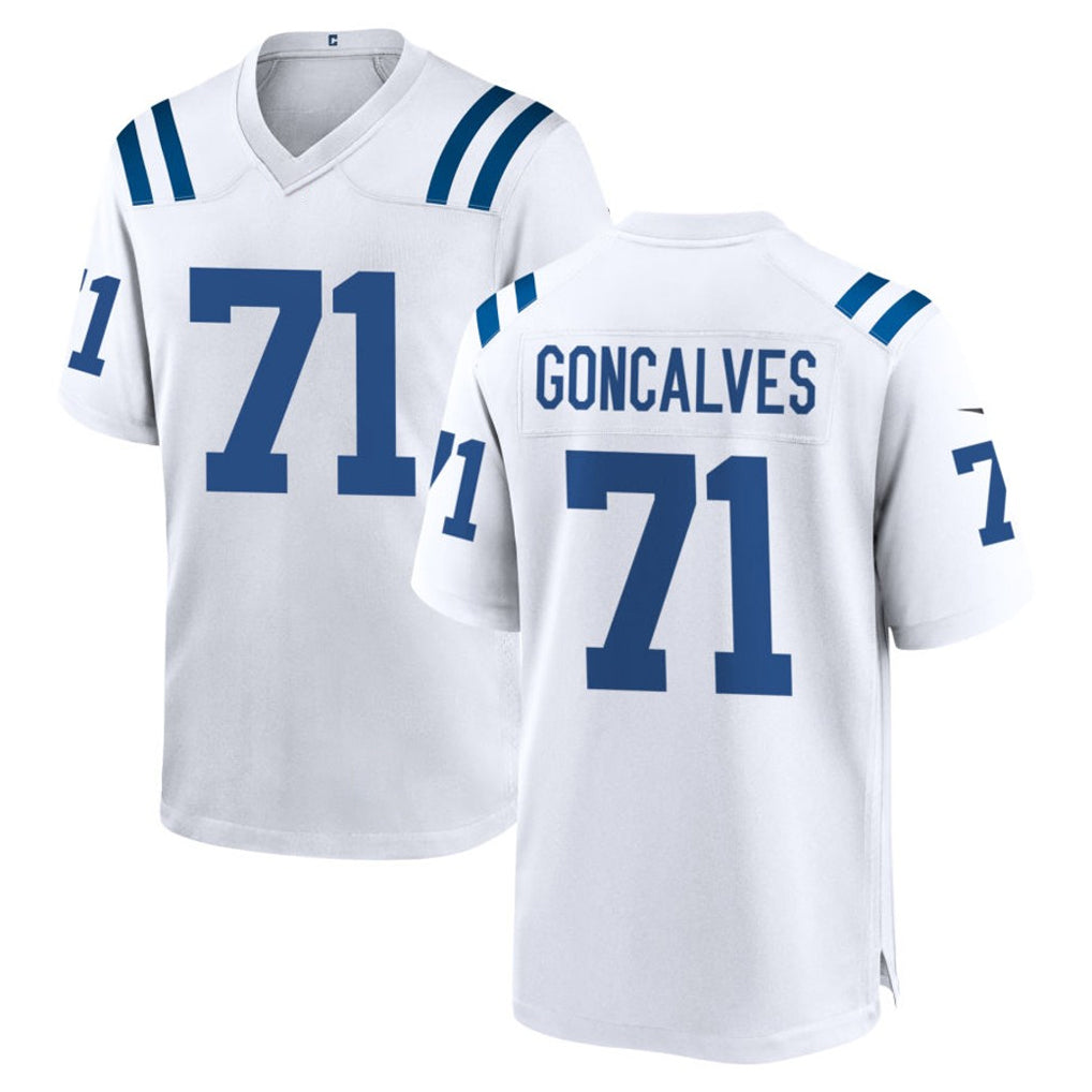 tocy IN.Colts #71 Matt Goncalves Player White Home Game Stitched Jerseys