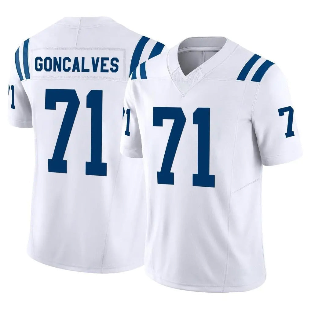 tocy IN.Colts #71 Matt Goncalves Player White Limited Vapor F.U.S.E. Home Game Stitched Jerseys