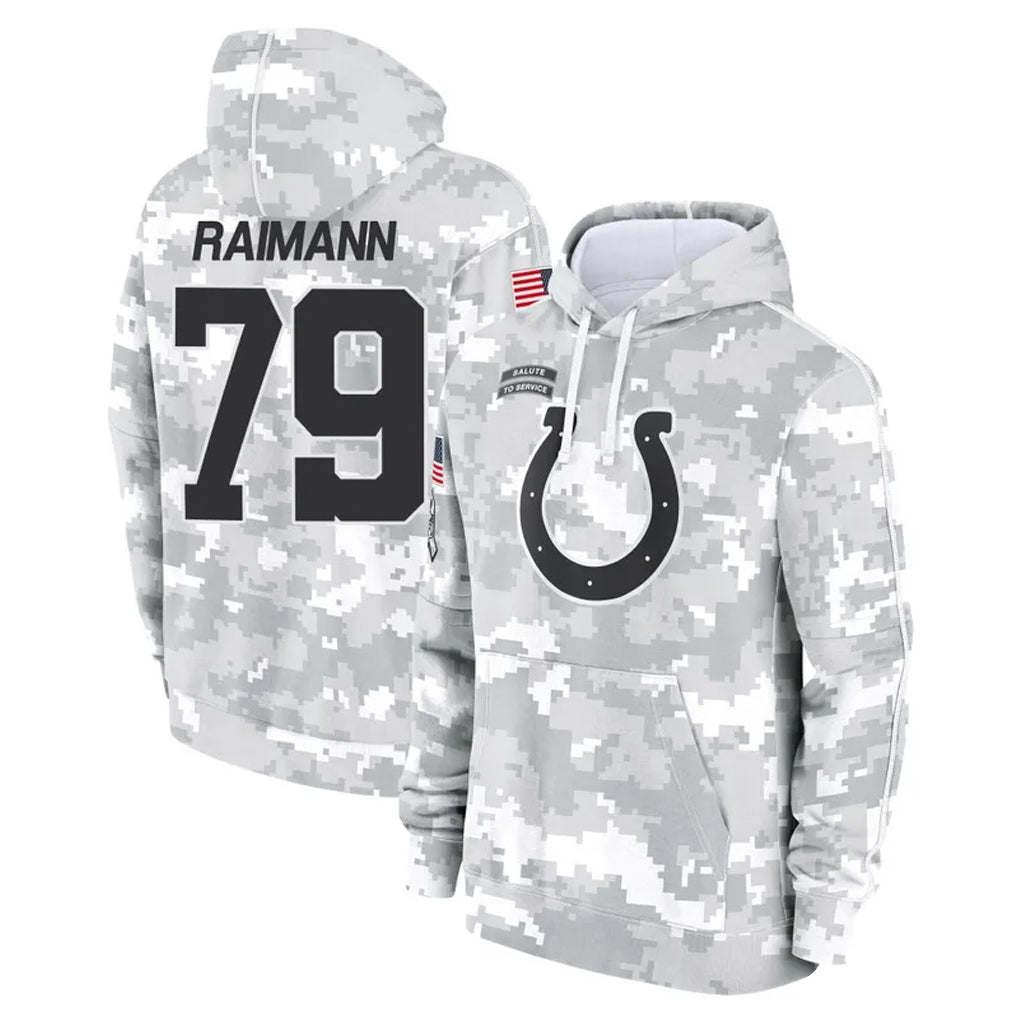 tocy IN.Colts #79 Bernhard Raimann Player Arctic Camo Salute to Service Hoodies Limited Game Stitched Jerseys