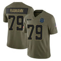 tocy IN.Colts #79 Bernhard Raimann Player Olive 2025 Salute To Service Limited Game Stitched Jerseys