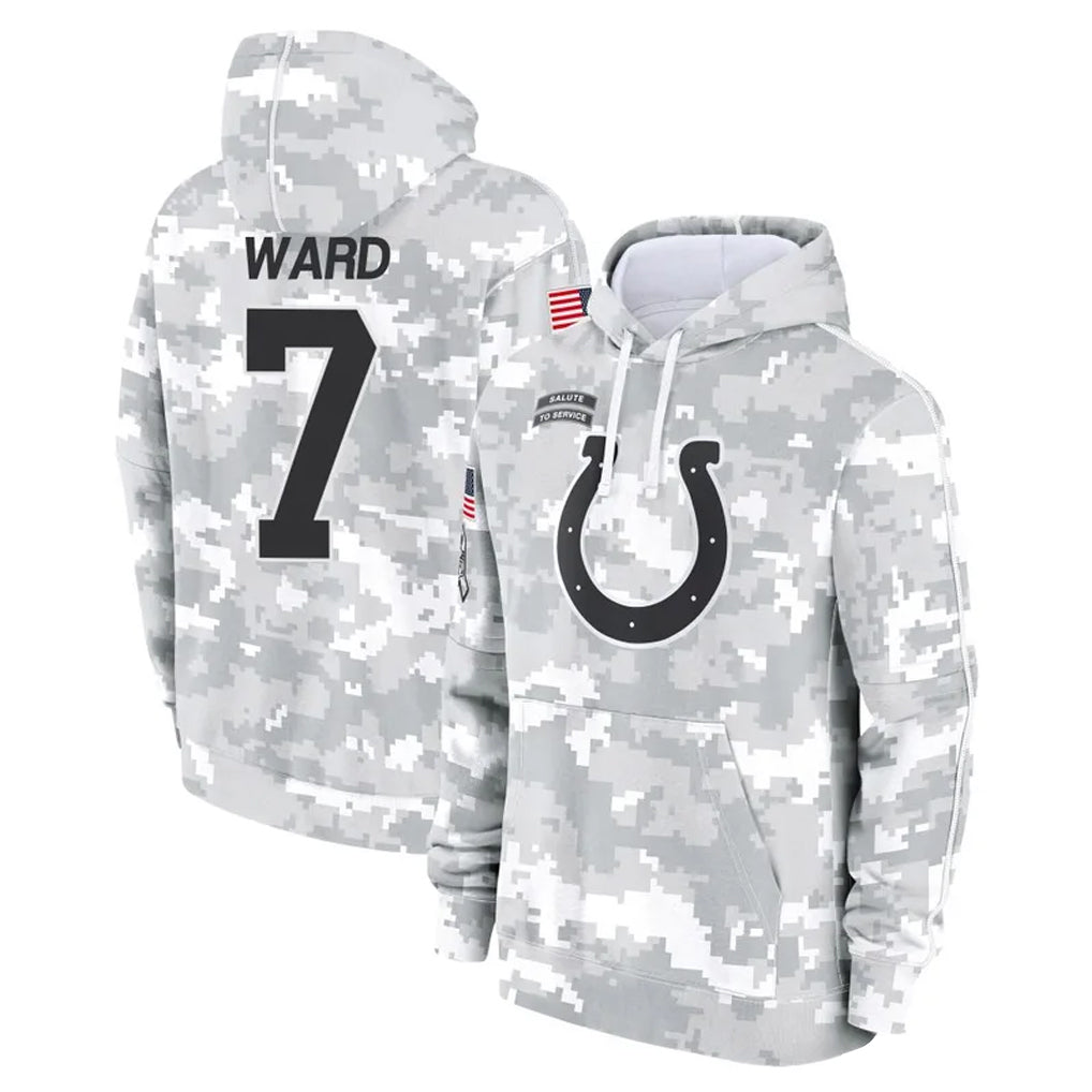 tocy IN.Colts #7 Charvarius Ward Sr. Player Arctic Camo Salute to Service Hoodies Limited Game Stitched Jerseys