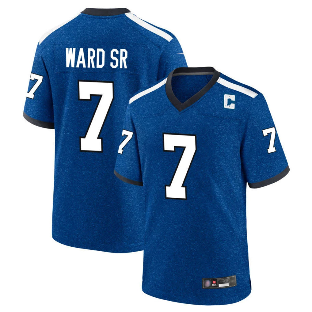 tocy IN.Colts #7 Charvarius Ward Sr. Player Royal Alternate Indiana Nights Home Game Stitched Jerseys