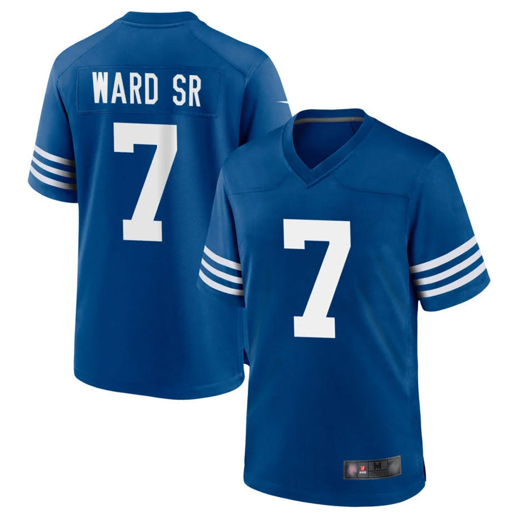 tocy IN.Colts #7 Charvarius Ward Sr. Player Royal Limited Home Game Stitched Jerseys