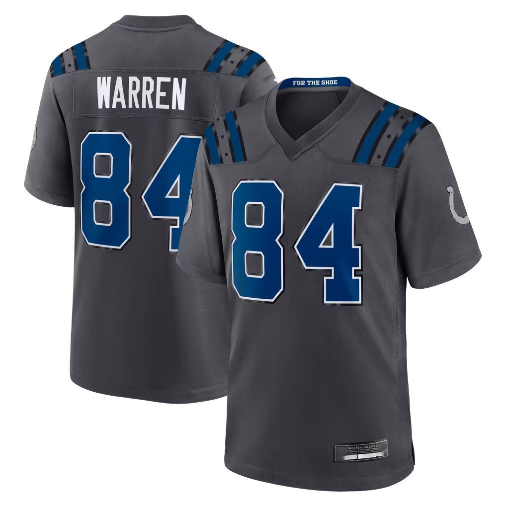 Tocy IN.Colts #84 Tyler Warren Anthracite 2026 Rivalries Collection Game Stitched Jerseys