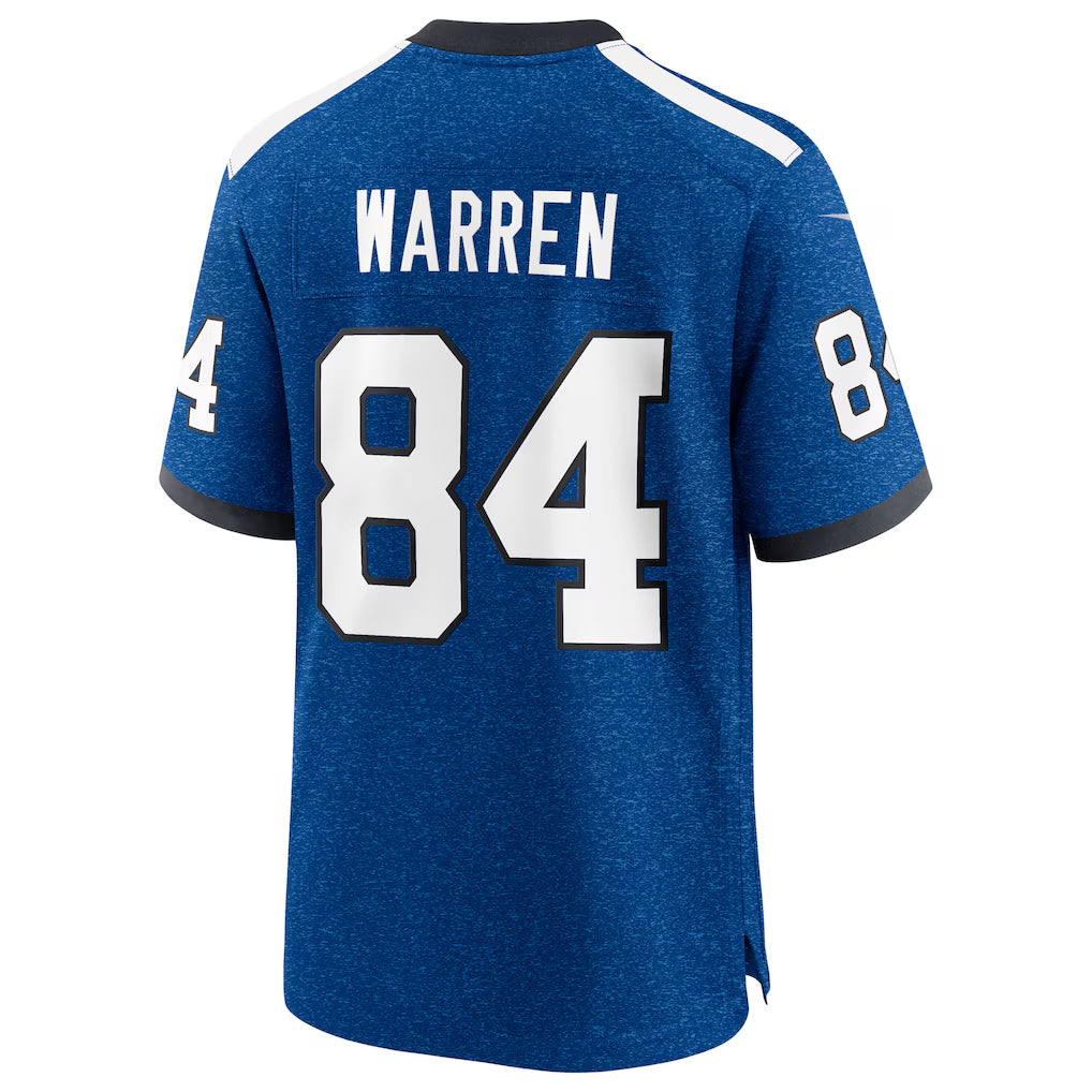 tocy IN.Colts #84 Tyler Warren Player Alternate 2 Indiana Nights Royal Stitched Jersey