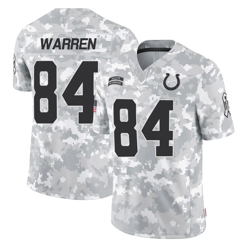 tocy IN.Colts #84 Tyler Warren Player Arctic Camo Salute To Service Limited Game Stitched Jerseys