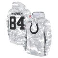 tocy IN.Colts #84 Tyler Warren Player Arctic Camo Salute to Service Hoodies Limited Game Stitched Jerseys