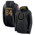 tocy IN.Colts #84 Tyler Warren Player Black Salute to Service Hoodies Limited Game Stitched Jerseys