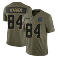 tocy IN.Colts #84 Tyler Warren Player Olive 2025 Salute To Service Limited Game Stitched Jerseys