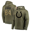tocy IN.Colts #84 Tyler Warren Player Olive Salute to Service Pullover Hoodies Home Game Stitched Jerseys
