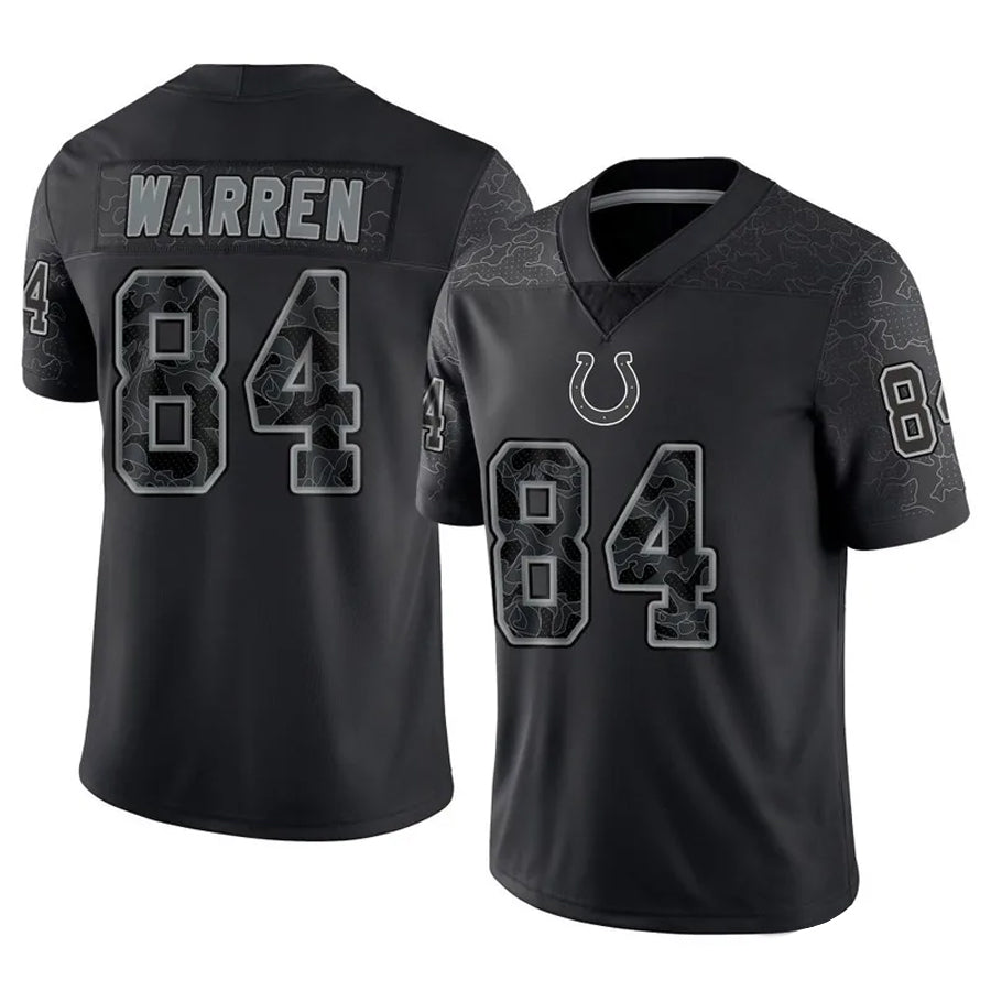 tocy IN.Colts #84 Tyler Warren Player RFLCTV Limited Black Stitched Jerseys