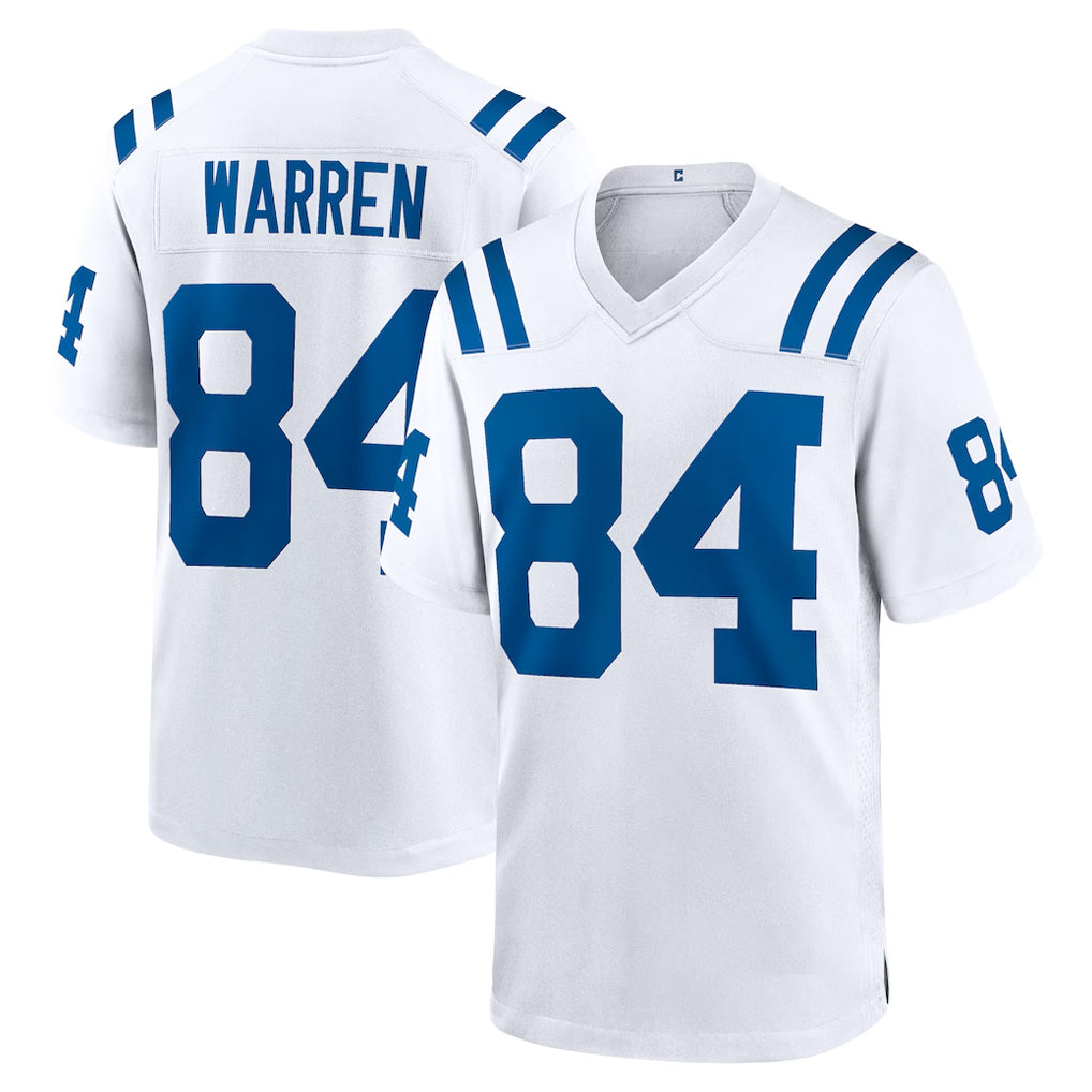 tocy IN.Colts #84 Tyler Warren Player White Home Game Stitched Jerseys