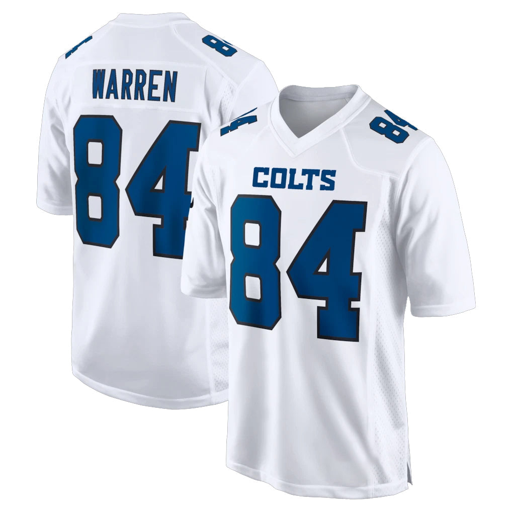 tocy IN.Colts #84 Tyler Warren Player White Tundra Fashion Home Game Stitched Jerseys