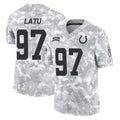 tocy IN.Colts #97 Laiatu Latu Player Arctic Camo Salute To Service Limited Game Stitched Jerseys