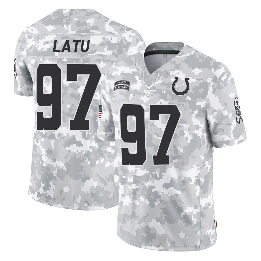 tocy IN.Colts #97 Laiatu Latu Player Arctic Camo Salute To Service Limited Game Stitched Jerseys